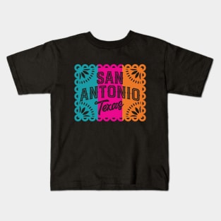 San Antonio Texas Papel Picado Kids T-Shirt